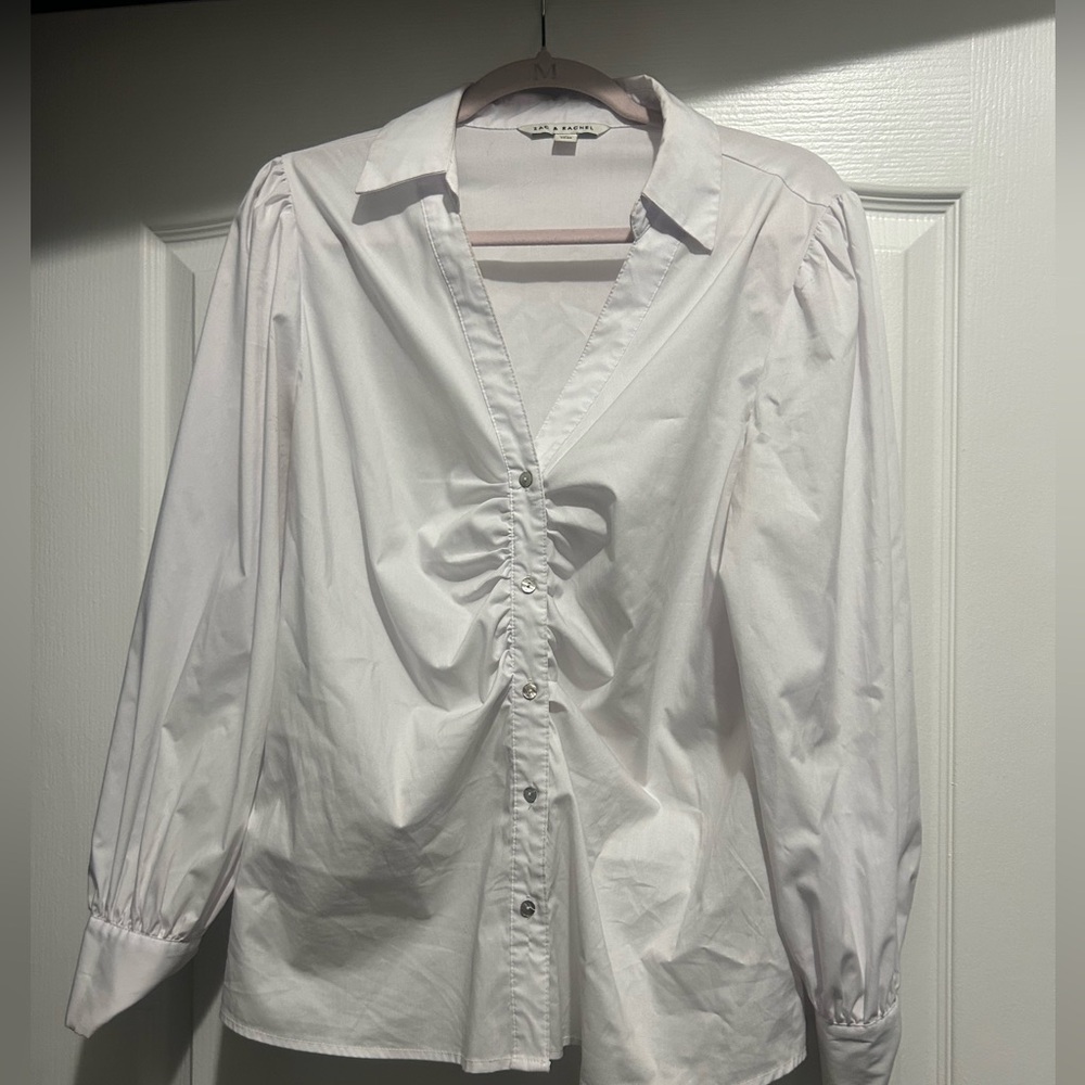 Zac & Rachel fitted white button up